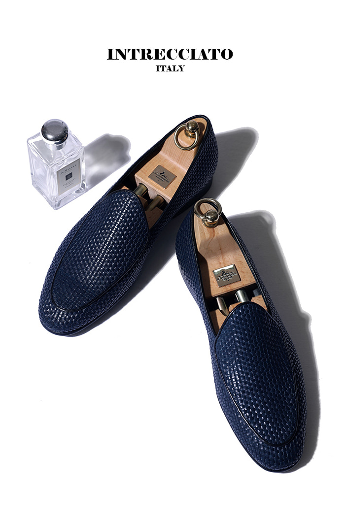Take432 artisan intrecciato loafer/navy-프리미엄 에디션-