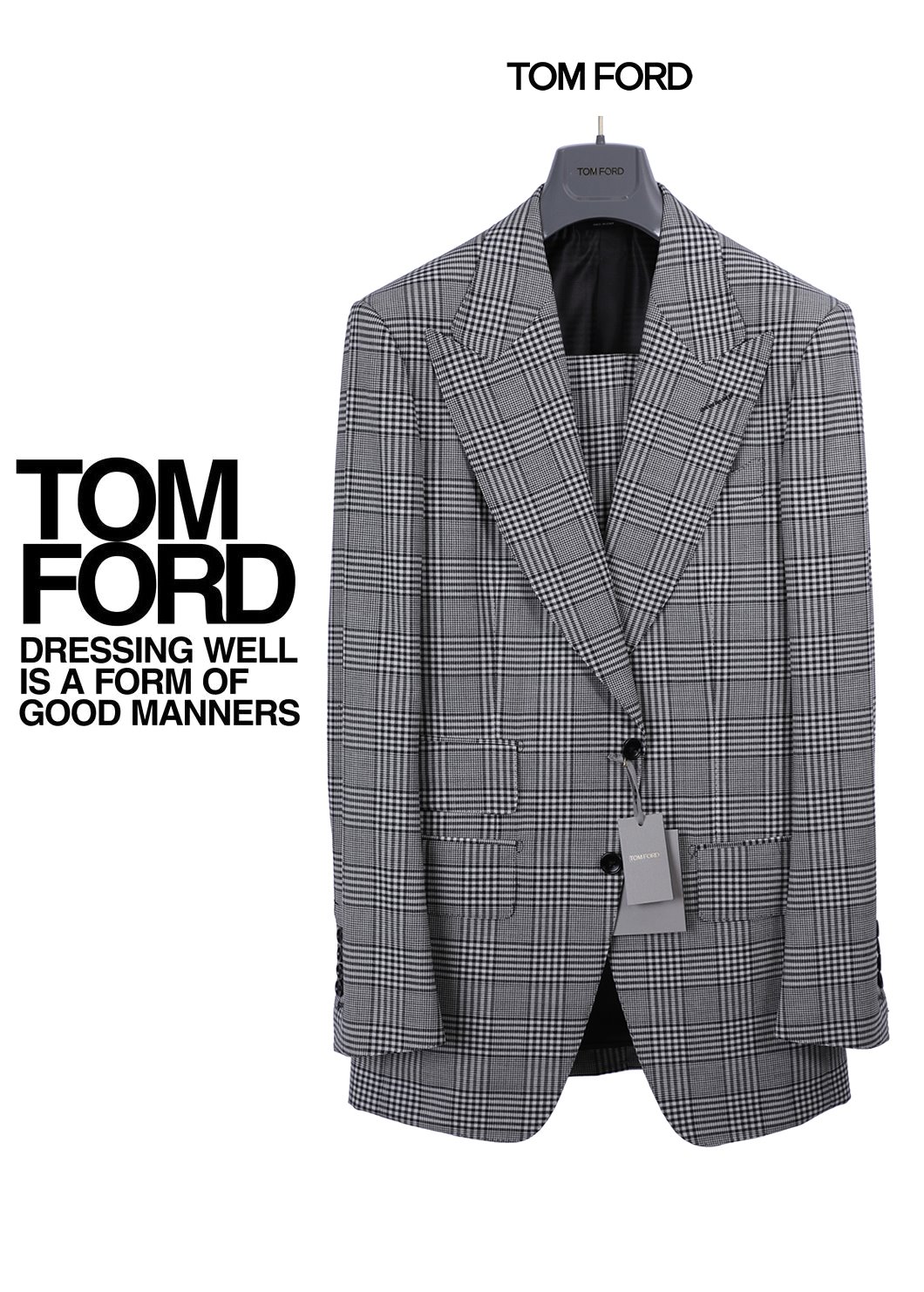 TOMFORD Atticus Gray Gingham Check Suit