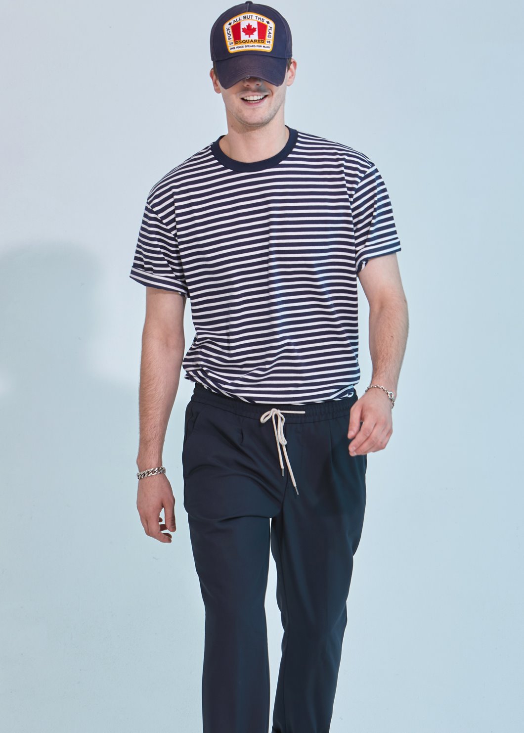 Silket Stripe T-Shirts-5Color