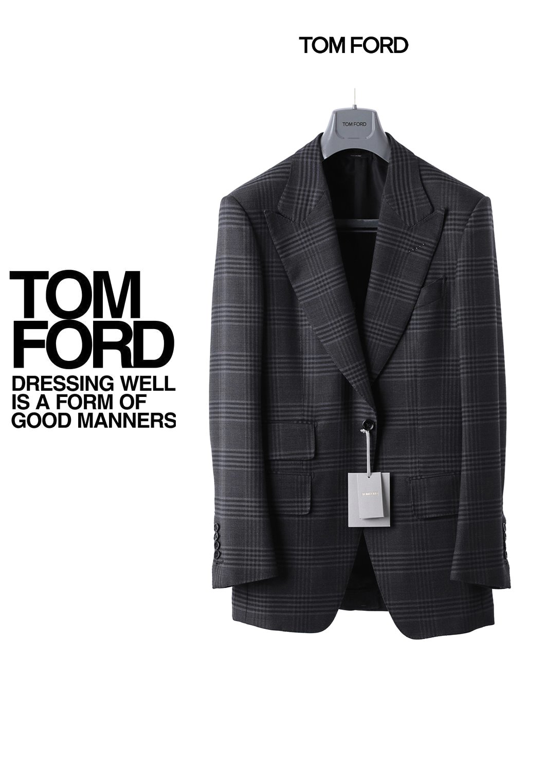 TOMFORD Atticus Charcoal Gingham Check Suit