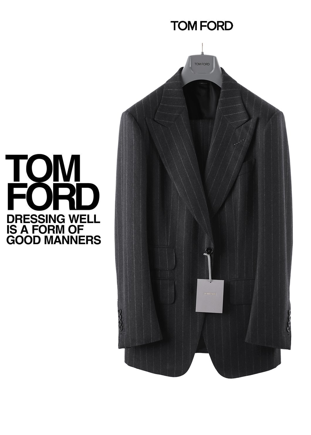 TOMFORD Atticus Chalk Stripe Black Suit