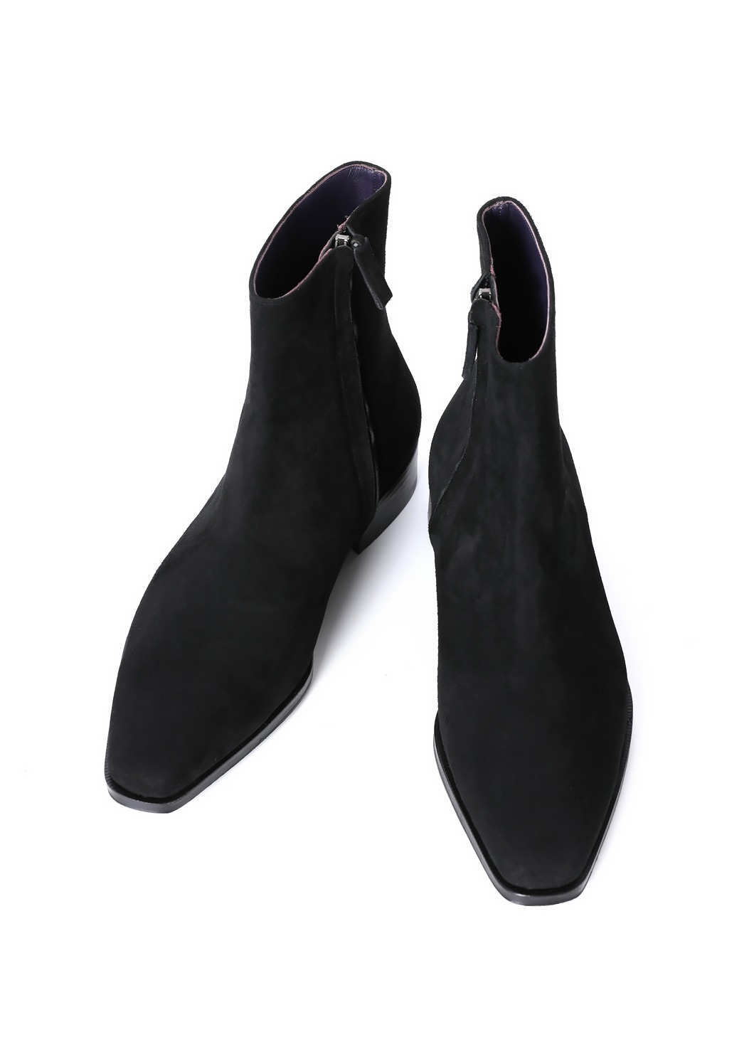 ITALY RIVADAVIA SUEDE BOOTS-BLACK