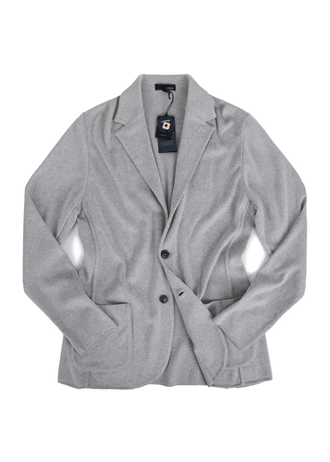 LARDINI Single Breasted Cotton Jacket-Gray