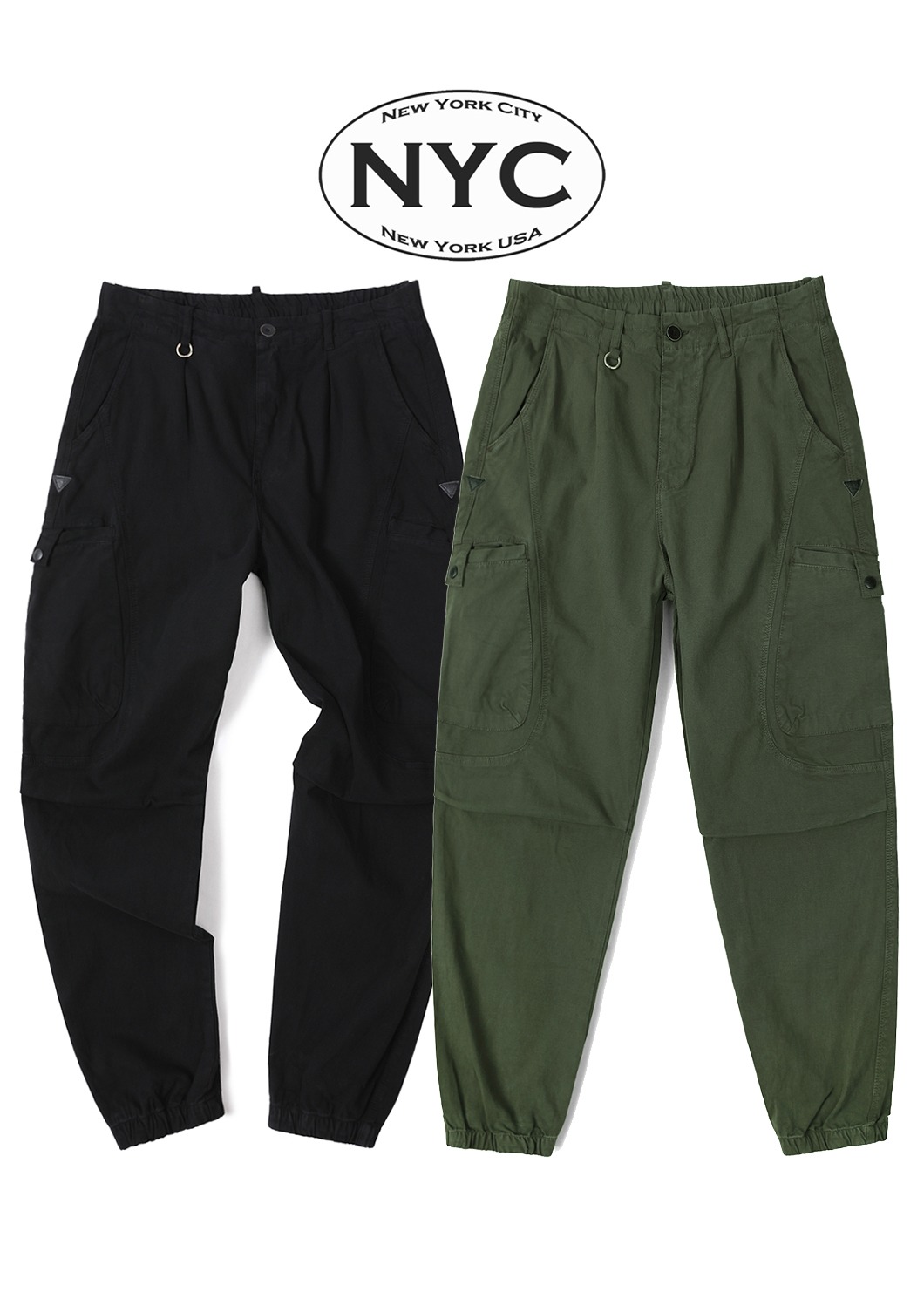 NYC Banding Cargo Pants -2color