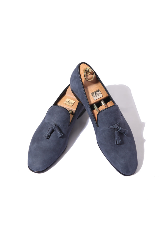 Take364 artisan slipper new buckskin  shoes/light navy