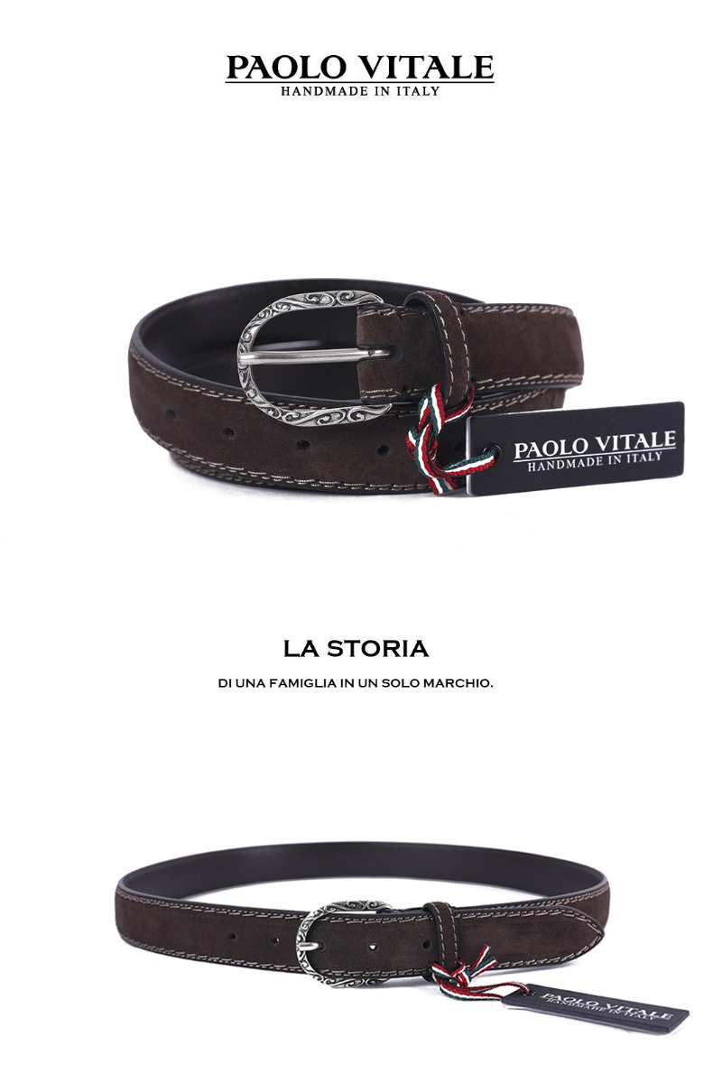 PAOLO SUEDE Belt-BROWN MADE IN ITALY소량 한정판!