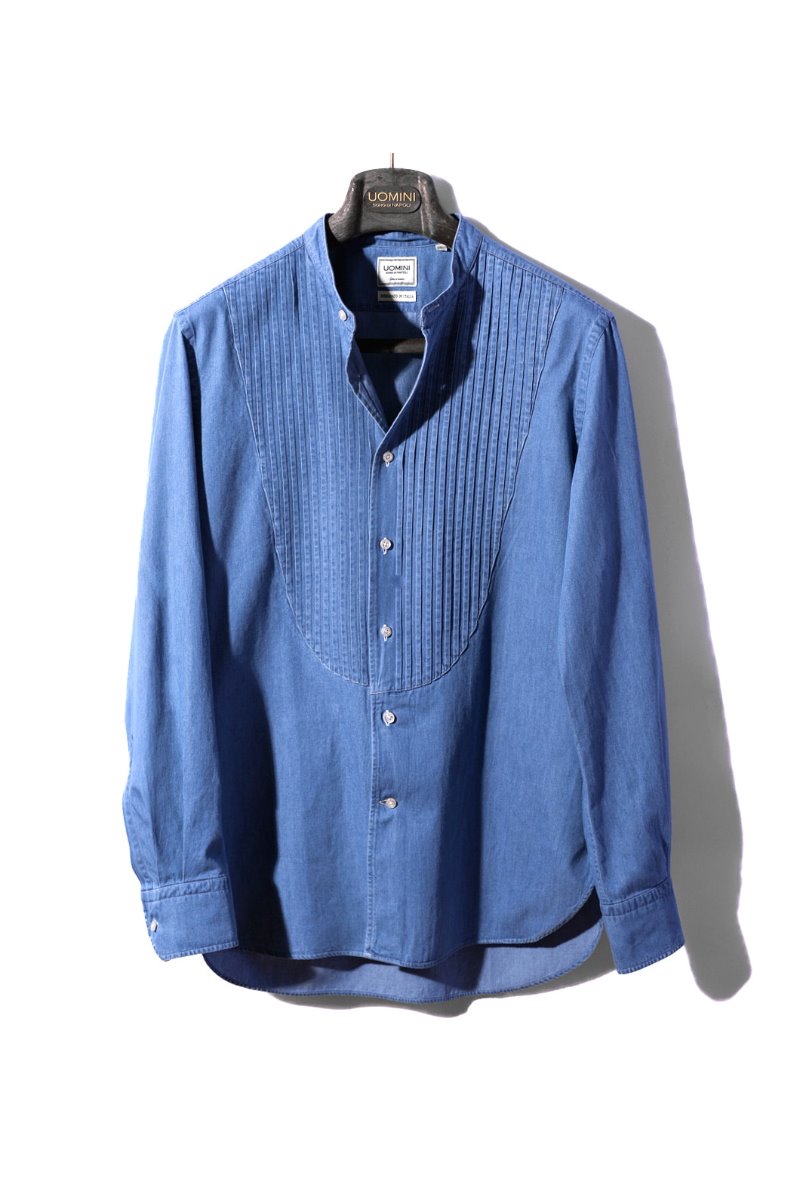 Take421 italia Andreazza&amp;Castelli pin denim shirt/light blue