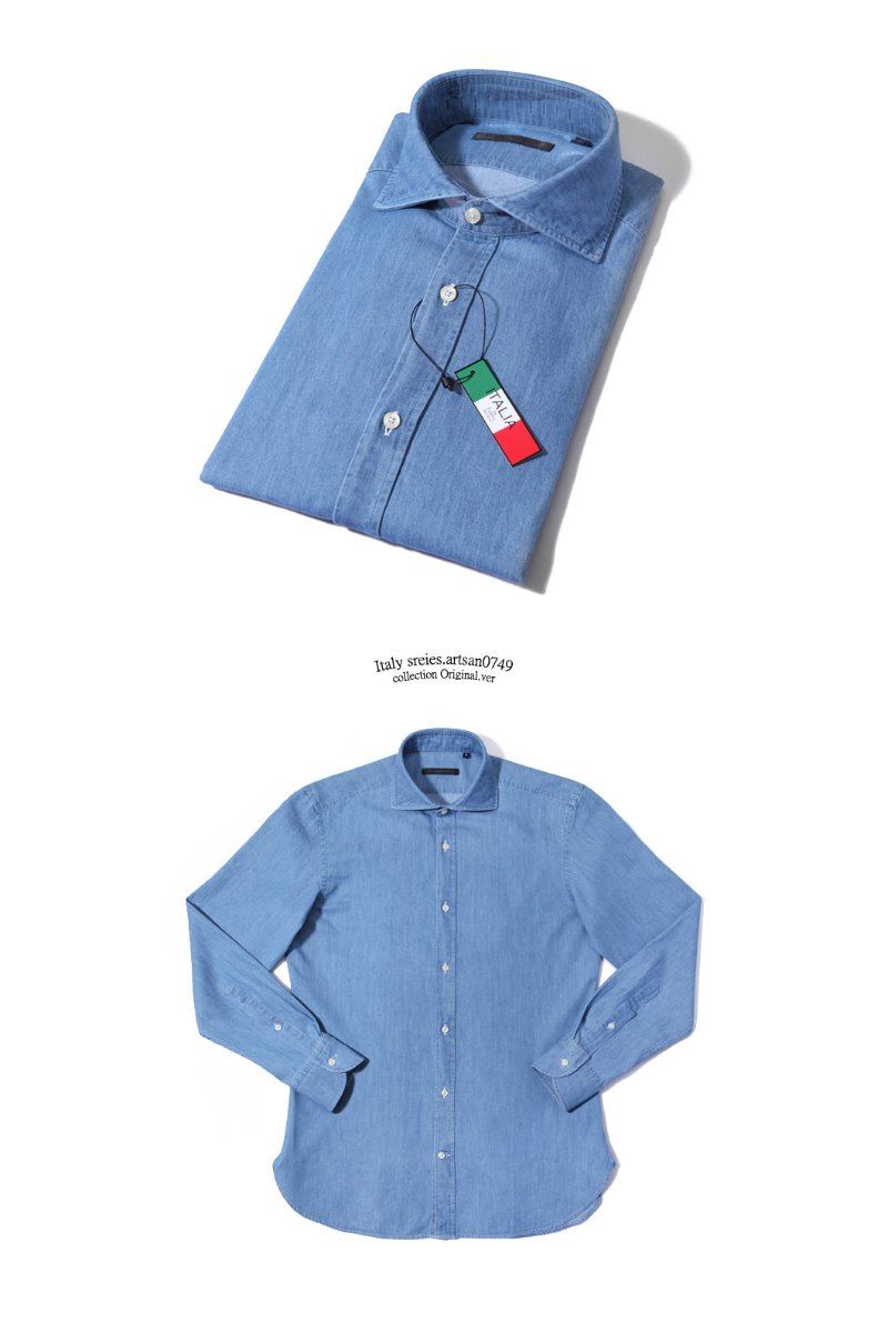Take358 italia Brixiatrade S.P.A denim shirt/blue
