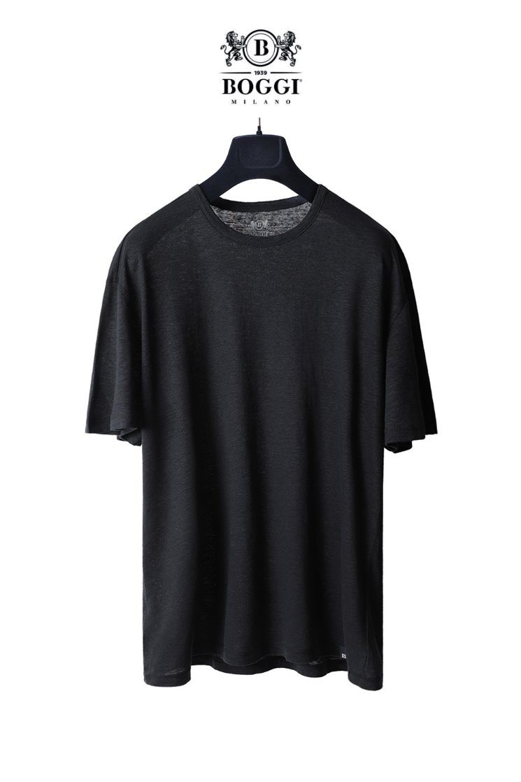 Eve Linen T-Shirts-Black