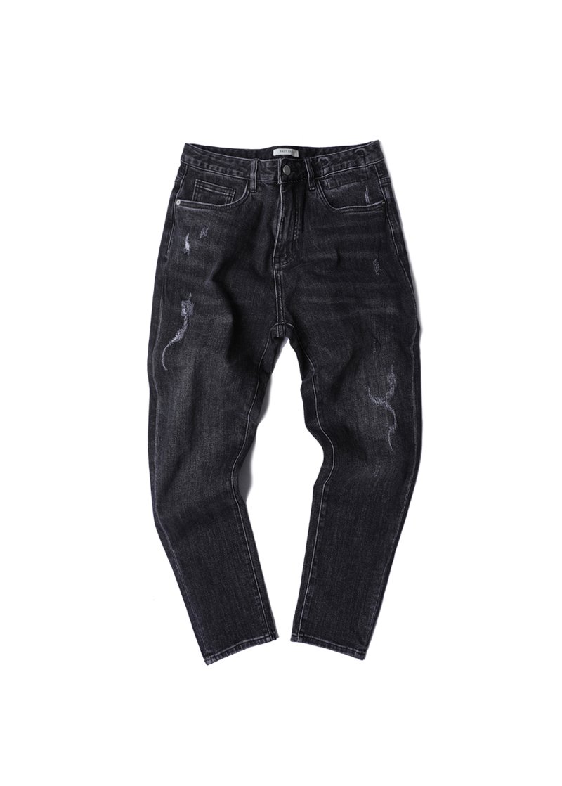 Damaged Washing Black Jeans