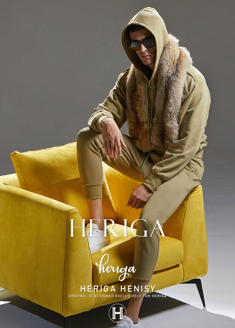 HERIGA Hoody Pants All Set-Gold Khaki