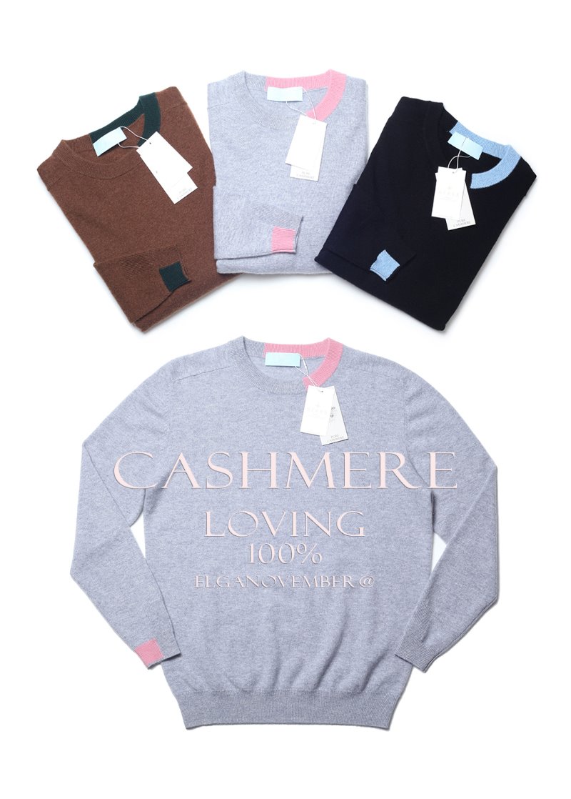 HERGE Cashmere P.O Round Knit-3color