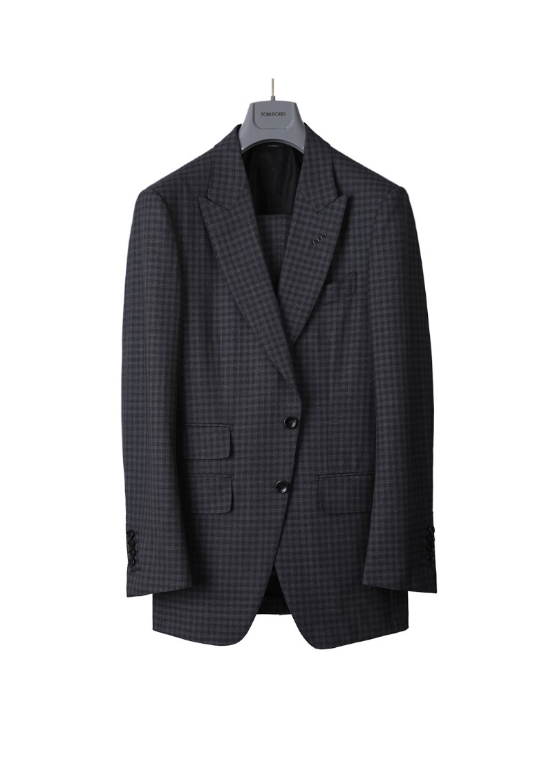 TOMFORD Atticus Charcoal Gingham Check Suit