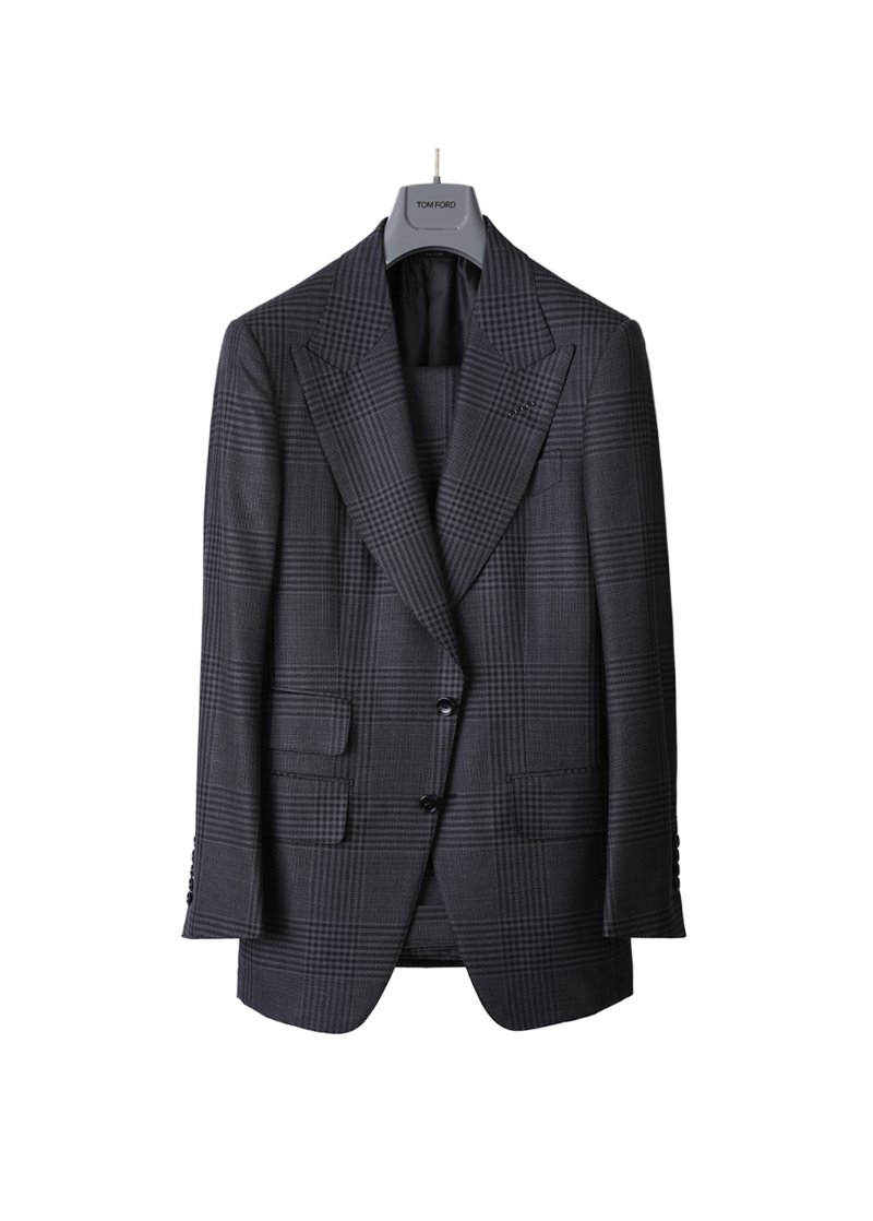 TOMFORD Atticus Charcoal Hound Tooth Check Suit