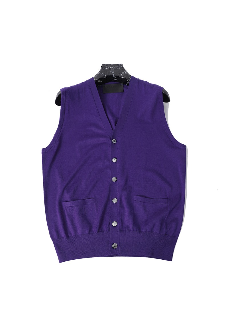 HERIGA 18G Vest Knit-Prism Violet