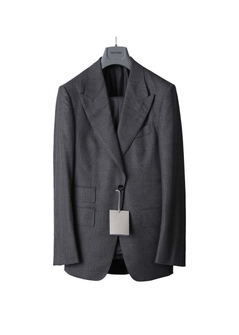 TOMFORD Shelton Gray Glen Check Suit