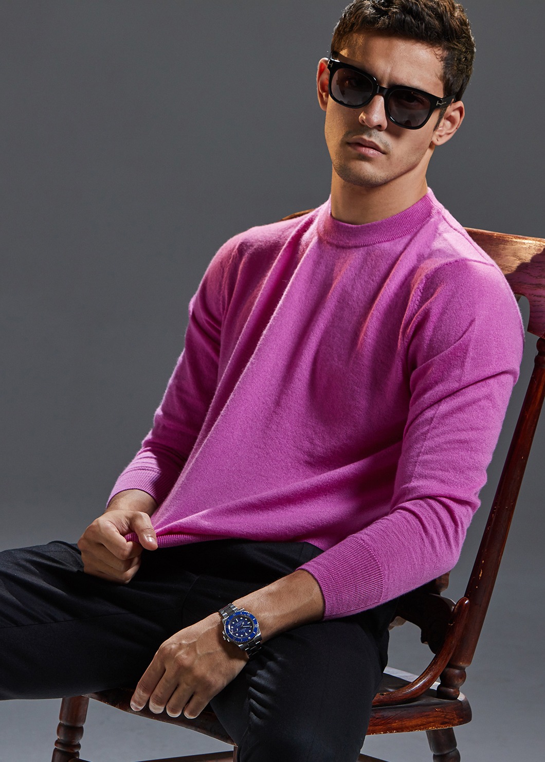 HERGE Cashmere Round Knit-2color