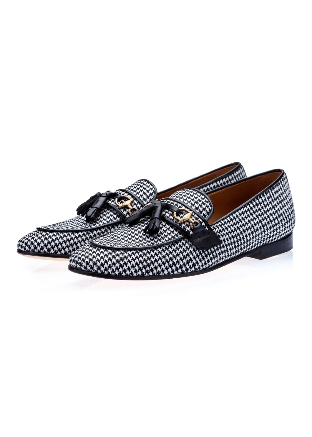 BRUNO HOUNDSTOOTH SLIPPERS