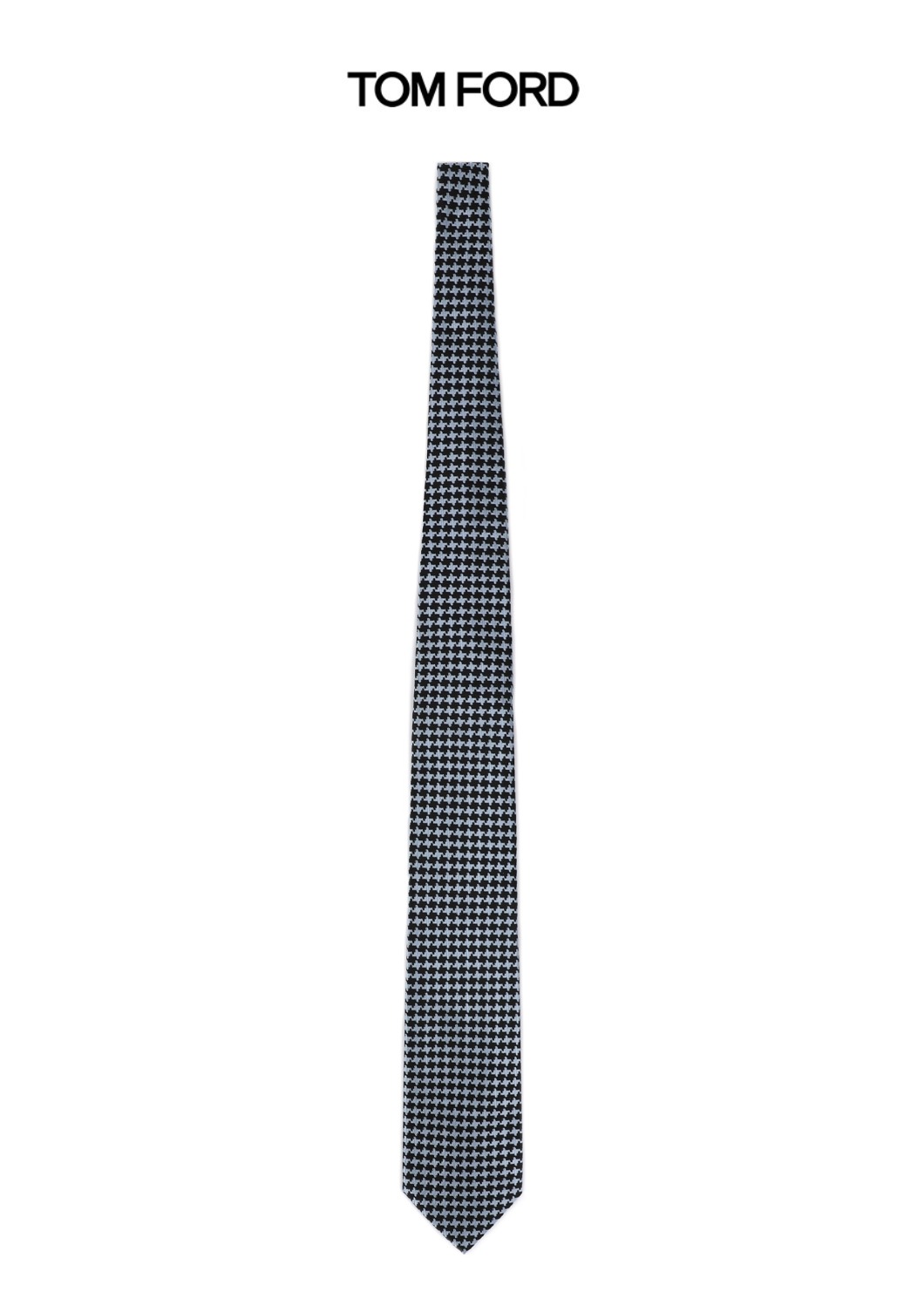 TOM FORD BLUE HOUNDSTOOTH TIE